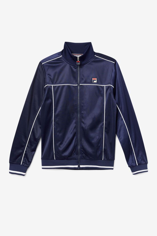 Fila Jacket Tricot Track Mens Navy - India PUM-738169